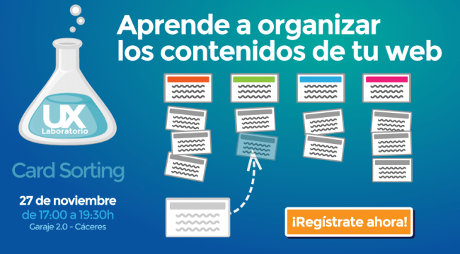 sesión de card sorting webcafeina